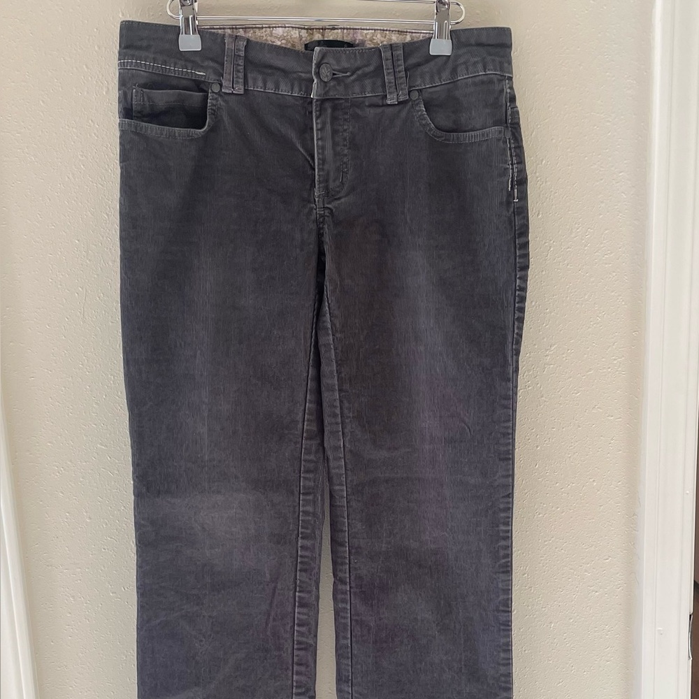 Prana Women’s 8 Regular Charcoal Gray Corduroy Straight Leg Pants